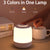 LED Night Light Touch Lamp 24000mAh Rechargeable Table Lamp (White)