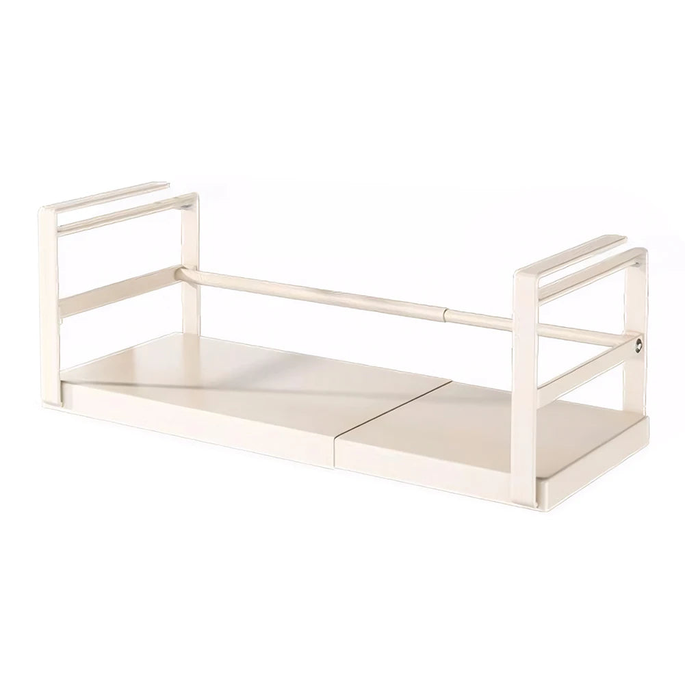 Extendable Under Cabinet Shelf &amp; Thick Clip Under Shelf Storage Basket