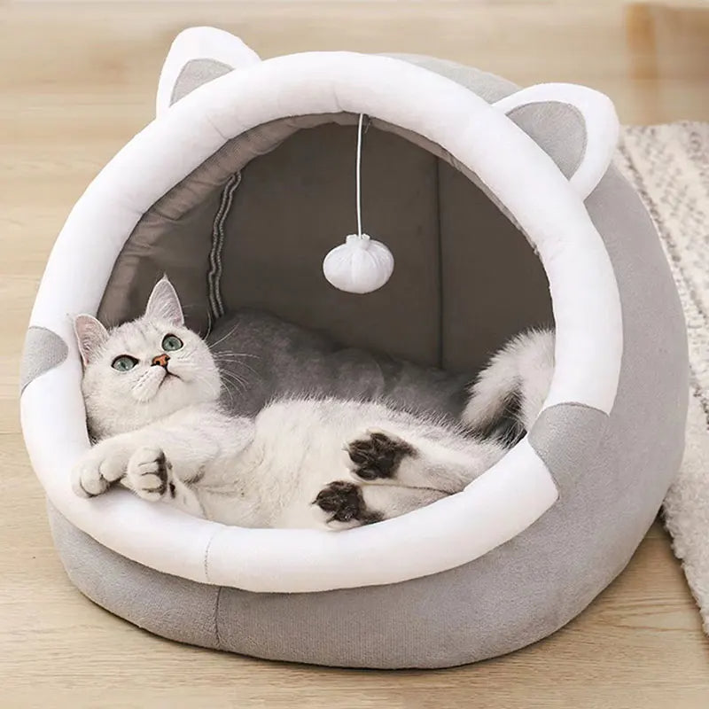 Cute Cat Bed Tent for Indoor Cats Dog (Medium)