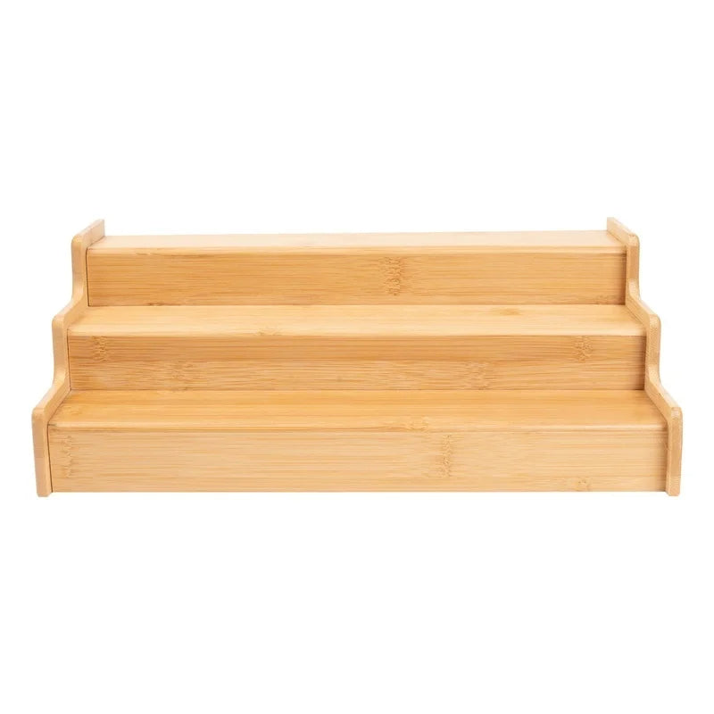 Expandable 3-Tier Bamboo Spice Rack Organizer