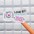 100pcs Love it Let Me Know with Cute Camera Design Stickers 1.6inch