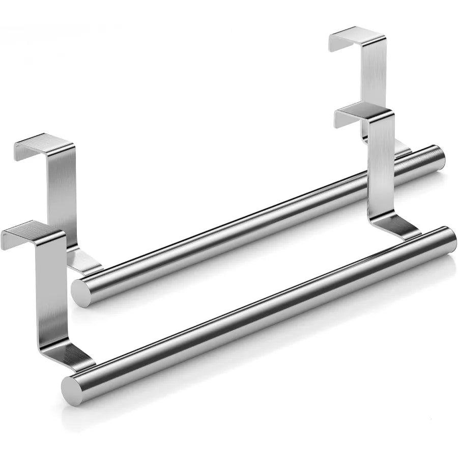 Stainless Steel Over-the-Cabinet Towel Bar (Set of 2)