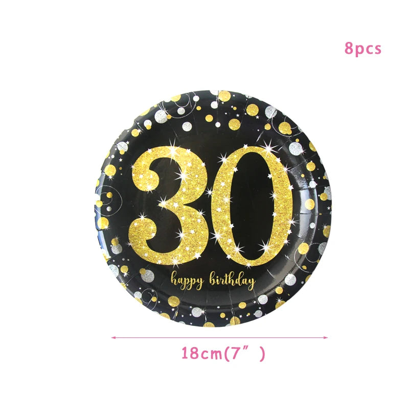 Happy Birthday 30th Party Decorations Set Party Supplies