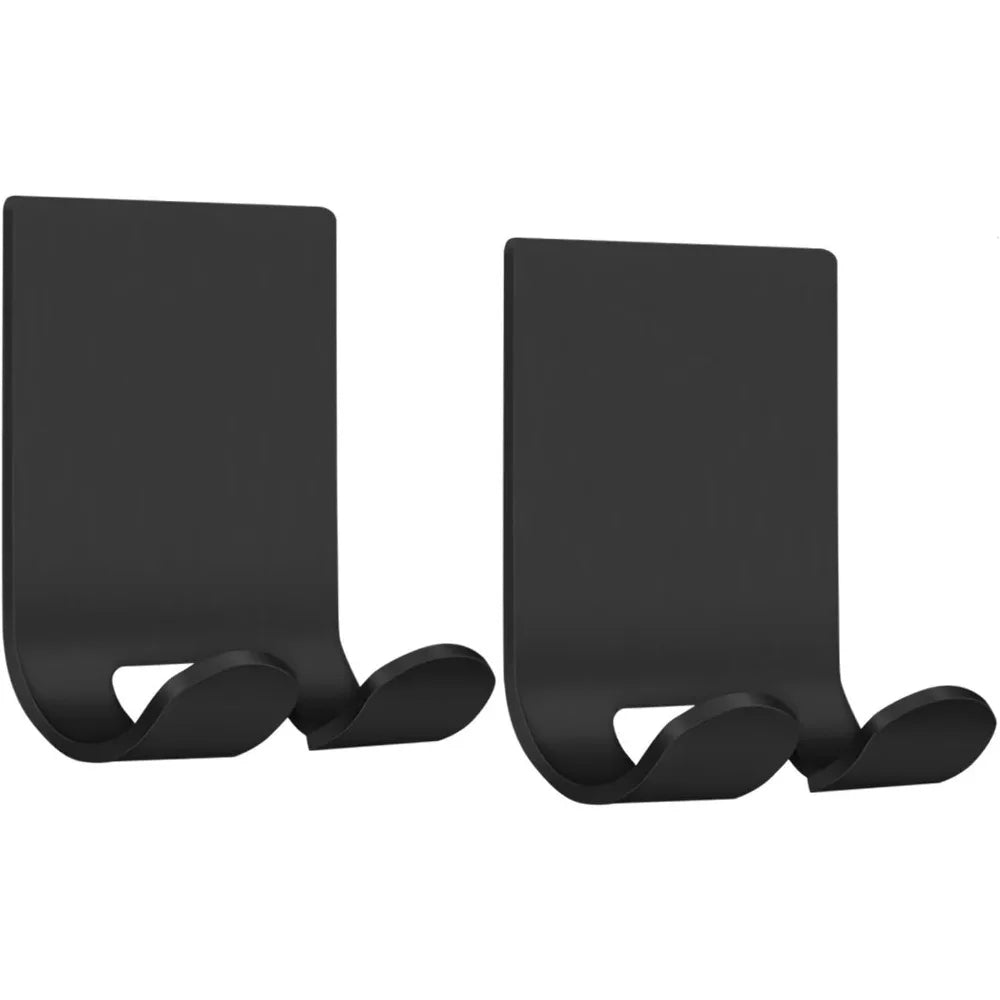 Razor Holder for Shower 2 Pack Self Adhesive Shaver Hook (Black)