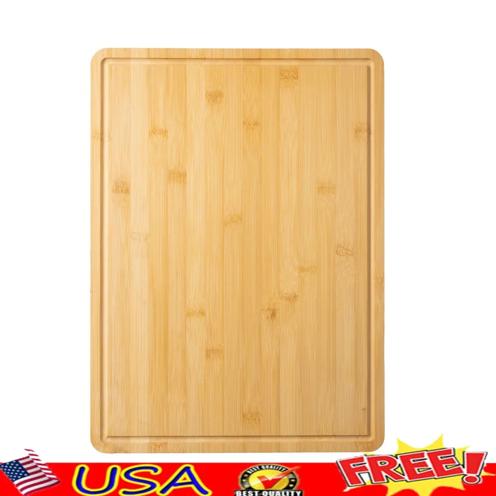 Non-Slip Bamboo Cutting Board