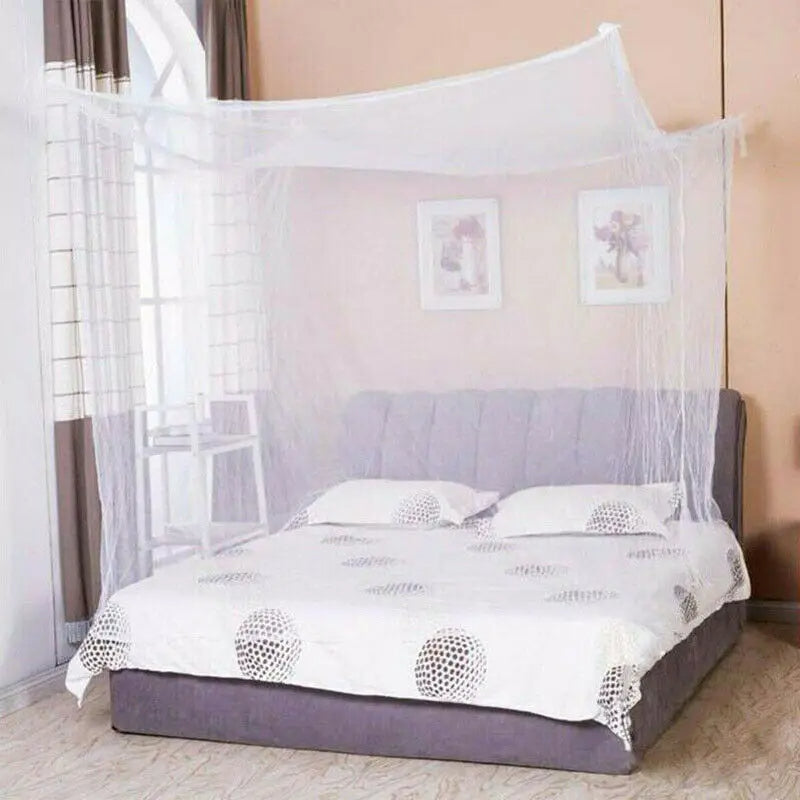 Home Double Bed Mosquito Net Canopy (White)