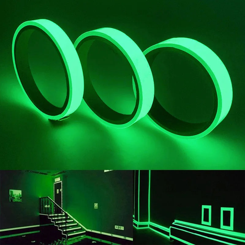 Glow in the Dark 3M Luminous Tape 1 Piece Wall Sticker (Green, 3M x 1.5CM)