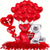 508pcs Giant Teddy Bear Balloon Set with 500 Red Rose Petals