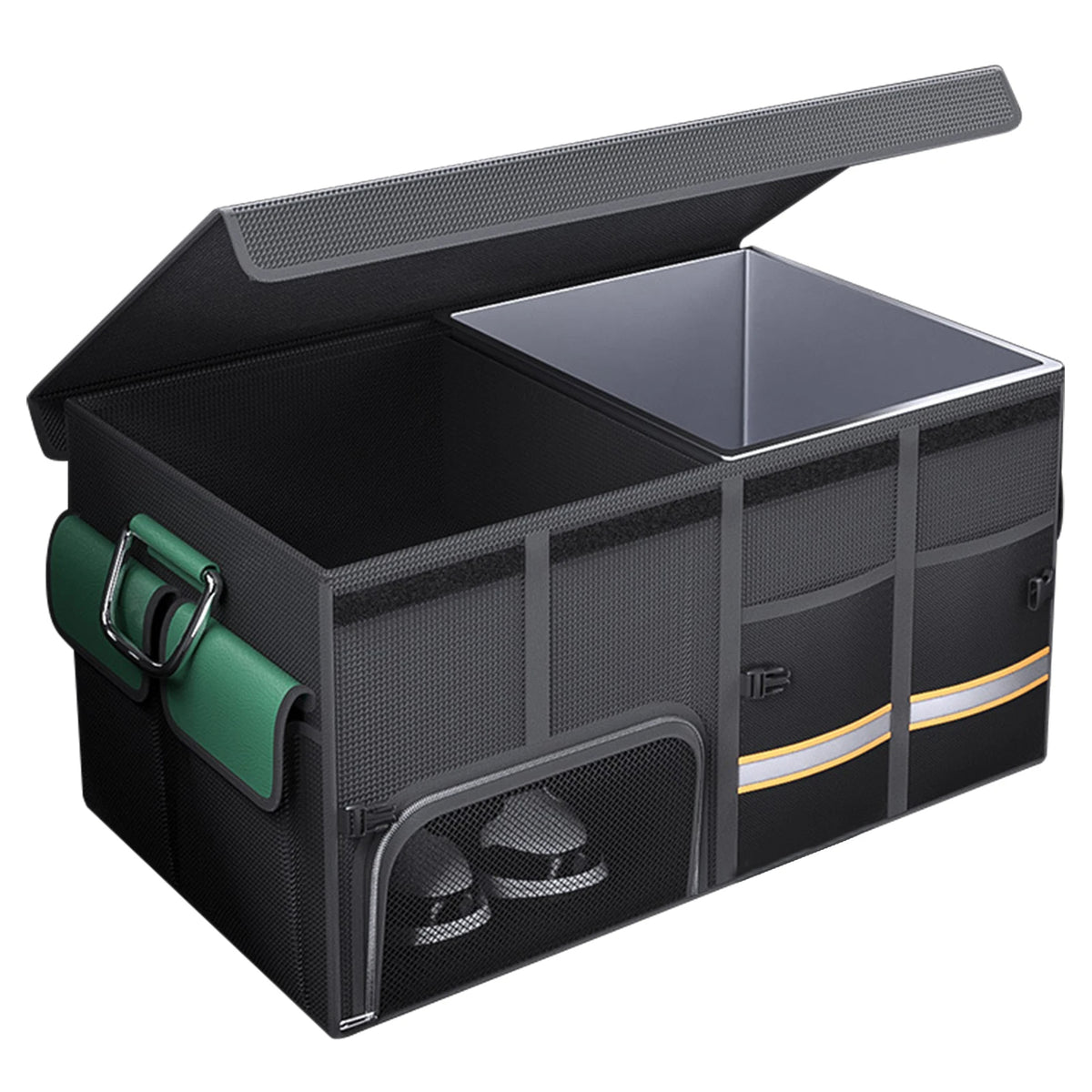 Car Trunk Organizer Multi-Compartment Foldable Anti-Slip Storage Bag
