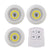 LED Under Cabinet Light 3PCS Battery Powered with Remote Control (Warm White)