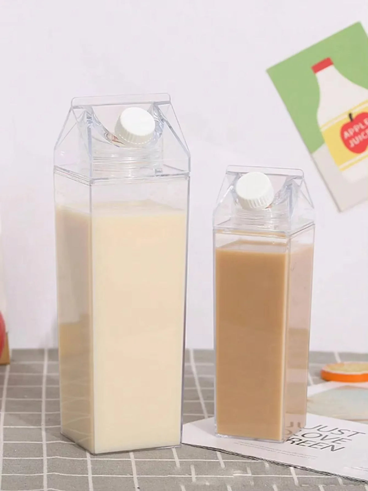 Portable Transparent Milk Box 500mL Drinking Cup