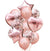 14pcs Rose Gold Mix Star Heart Confetti Latex Balloons Birthday Party Decorations (Rose Gold)