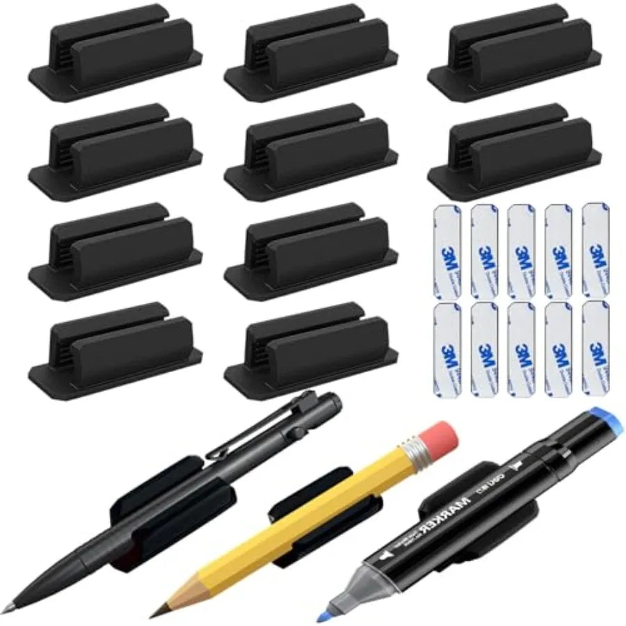 10-Pack Adhesive Silicone Stick Pencil Holder Organizer