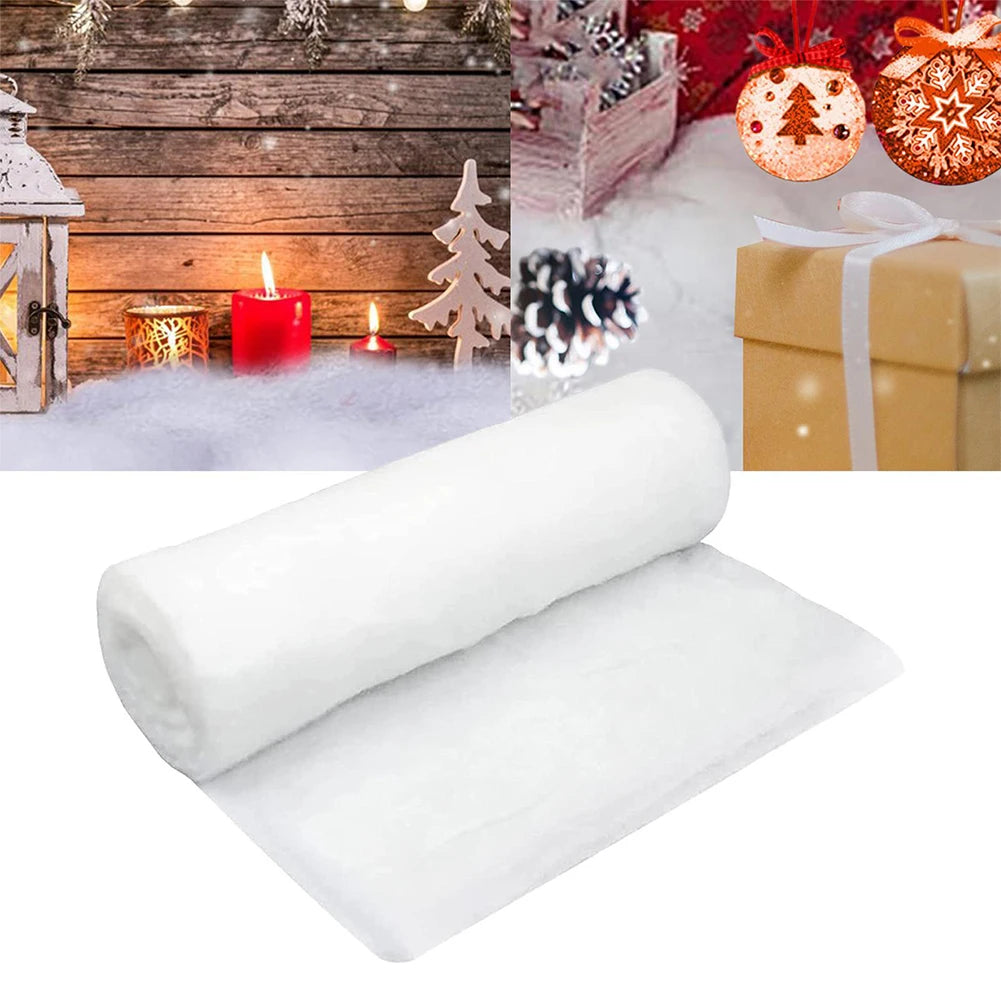 Thickened Rolls Artificial Cotton Snow Sheet for Winter Snow Christmas Decoration