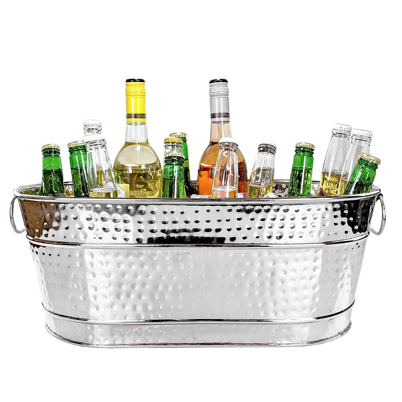 Galvanized Metal Ice Bucket for Beverage Party Home Parties