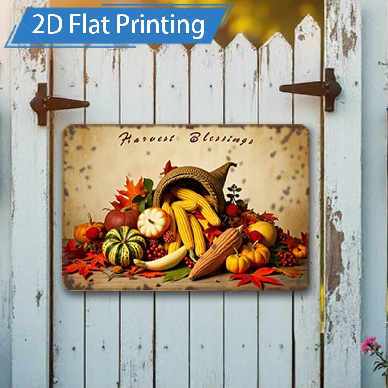 Modern Farmhouse Fall Sign Thanksgiving Wall Decor (8"x12")