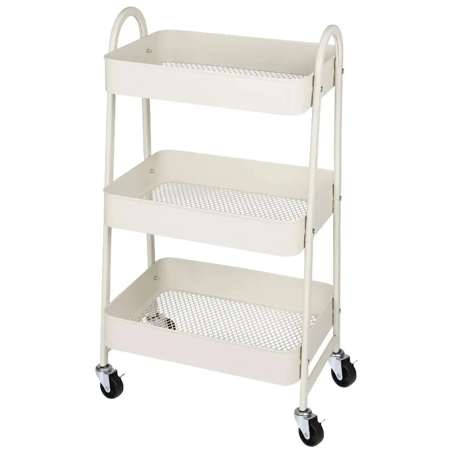 Portable 3-Tier Utility Cart  for Home Office