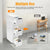 Plastic Storage Drawer Cabinet 5-Layer with Wheels (White)