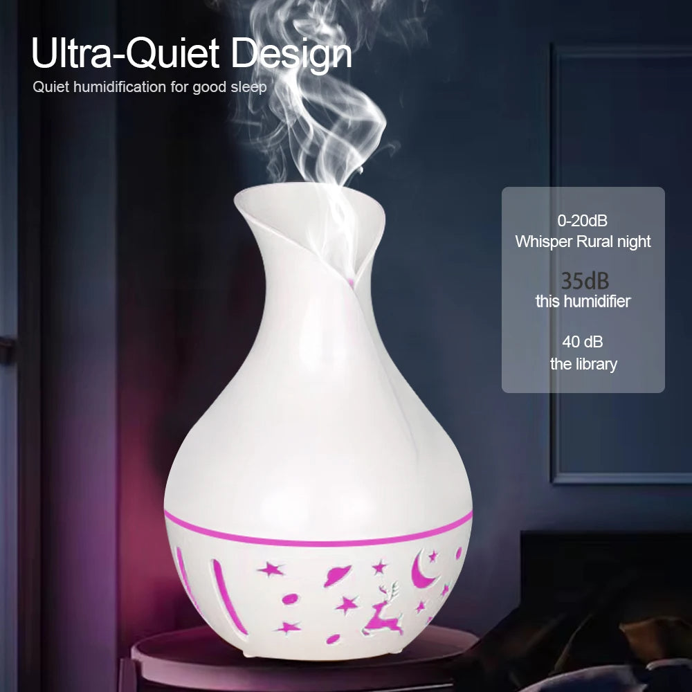 Ultrasonic Cool Mist Humidifier with Essential Oil Diffuser & LED Light