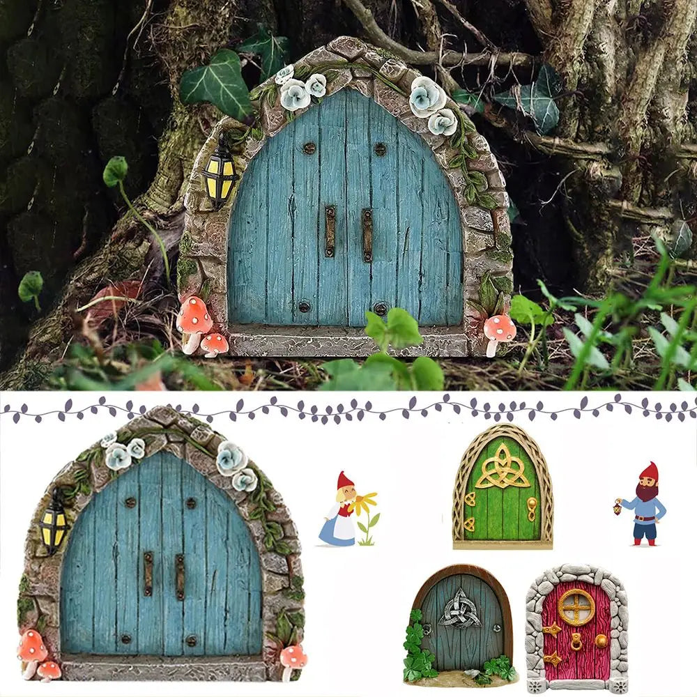 Fairy Garden Decor Miniature Wooden Door Decoration