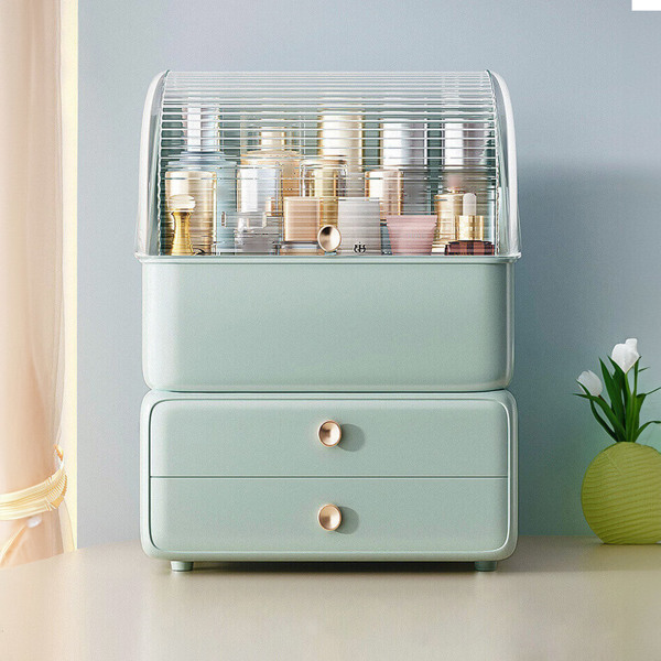 Cosmetic Storage Box Dustproof and Waterproof Storage Box (Mint Green)