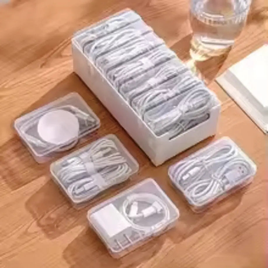 8-Piece Cable Organizer Box Set (7 Small, 1 Large)