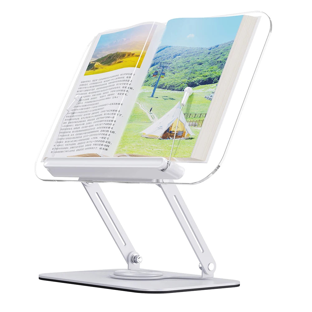 Acrylic Foldable Desktop Riser Adjustable Recipe Book Holder
