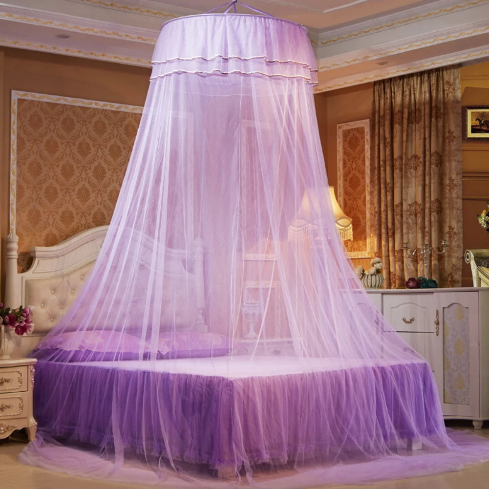 Princess Wind Bed Canopy Mosquito Net (Purple)