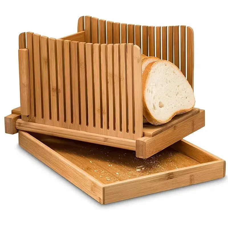 Foldable Bread Slicer with Adjustable Slicing Control
