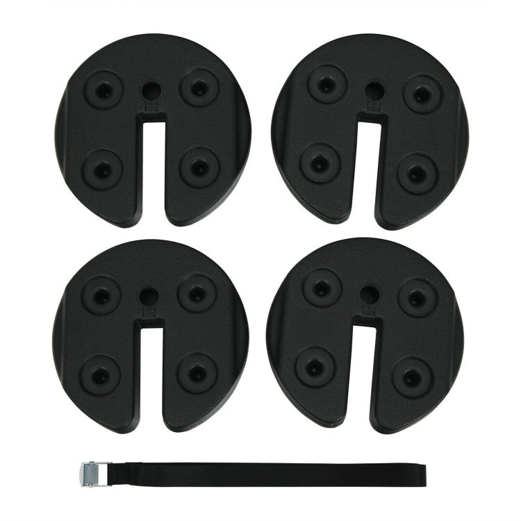 4 Pieces Water Filled Umbrella Weight Plates 20LBS