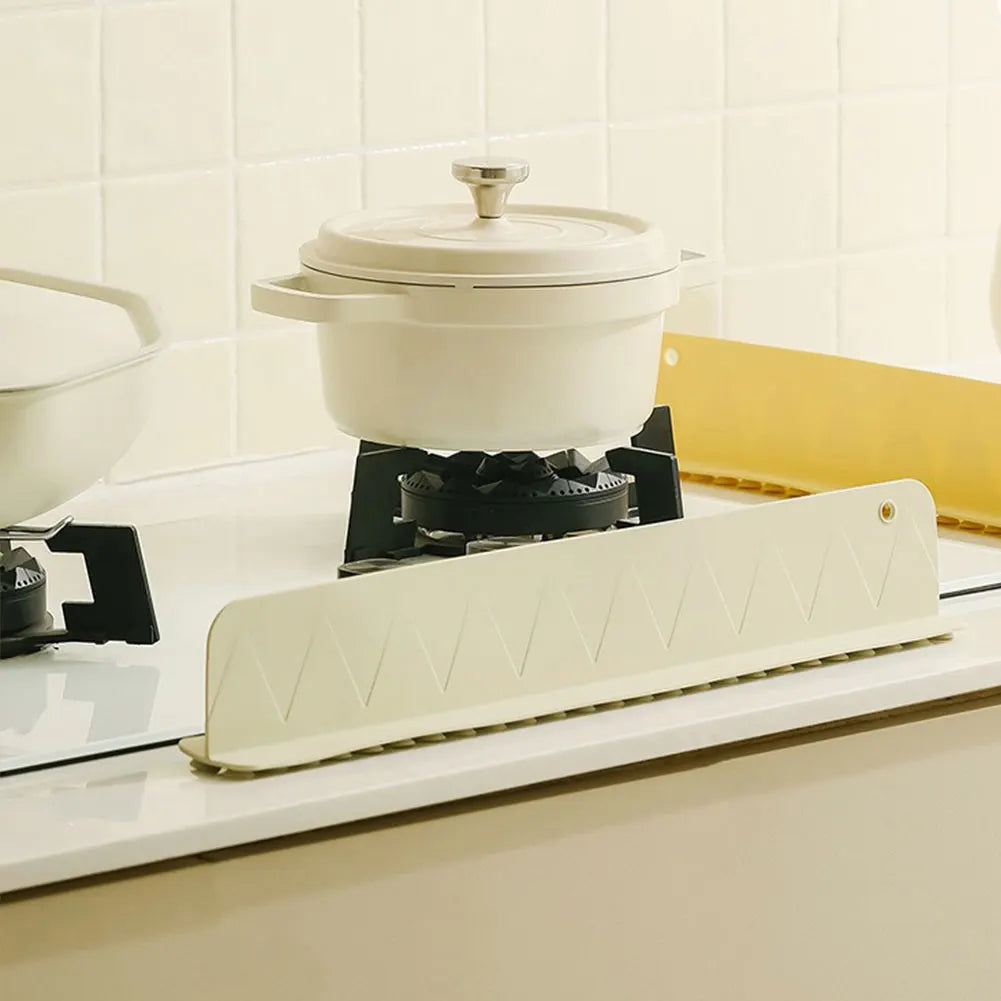 Silicone Sink Splash Guard with Suction Cup (Beige)