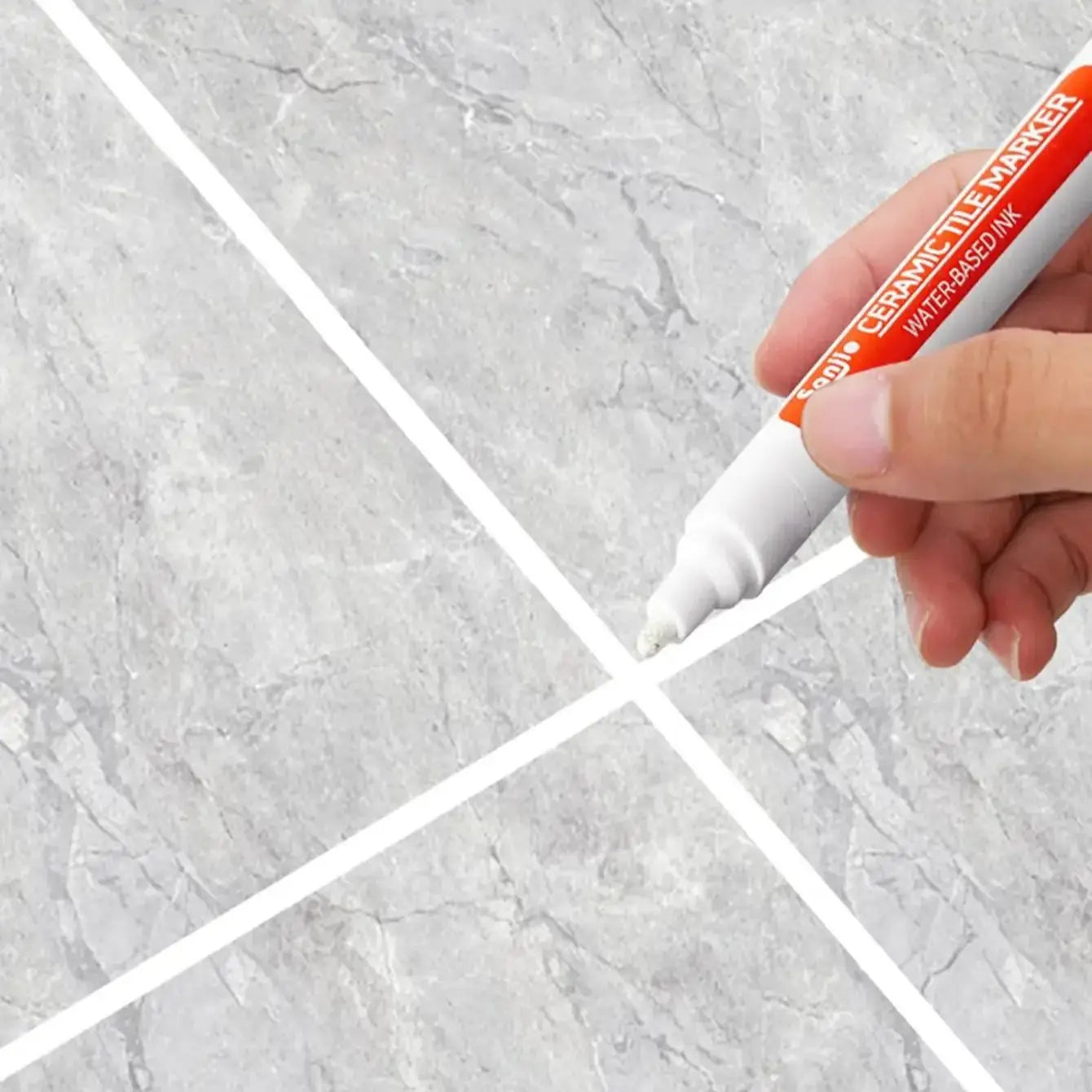 Tile Gap Repair Pen Waterproof, Anti-Mildew Grout Marker for Bathroom Walls (White)