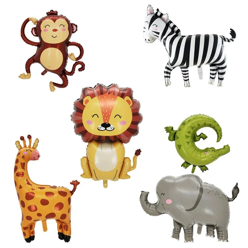 Animal Foil Balloons 6PCS Jungle Animal Balloons for Party Decor