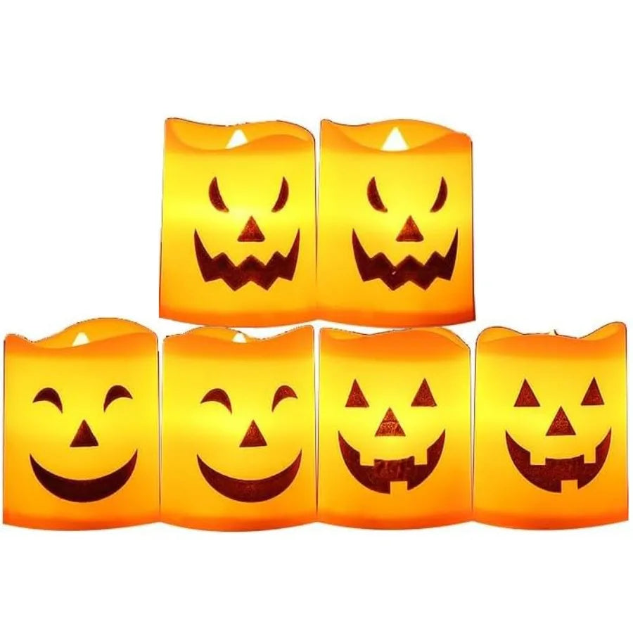 Halloween LED Flameless Candles 6PCS Flickering Indoor Party Decorations