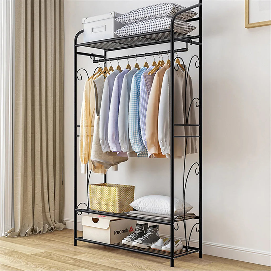 Metal Coat Stand Closet Storage Heavy Duty Clothes Rack