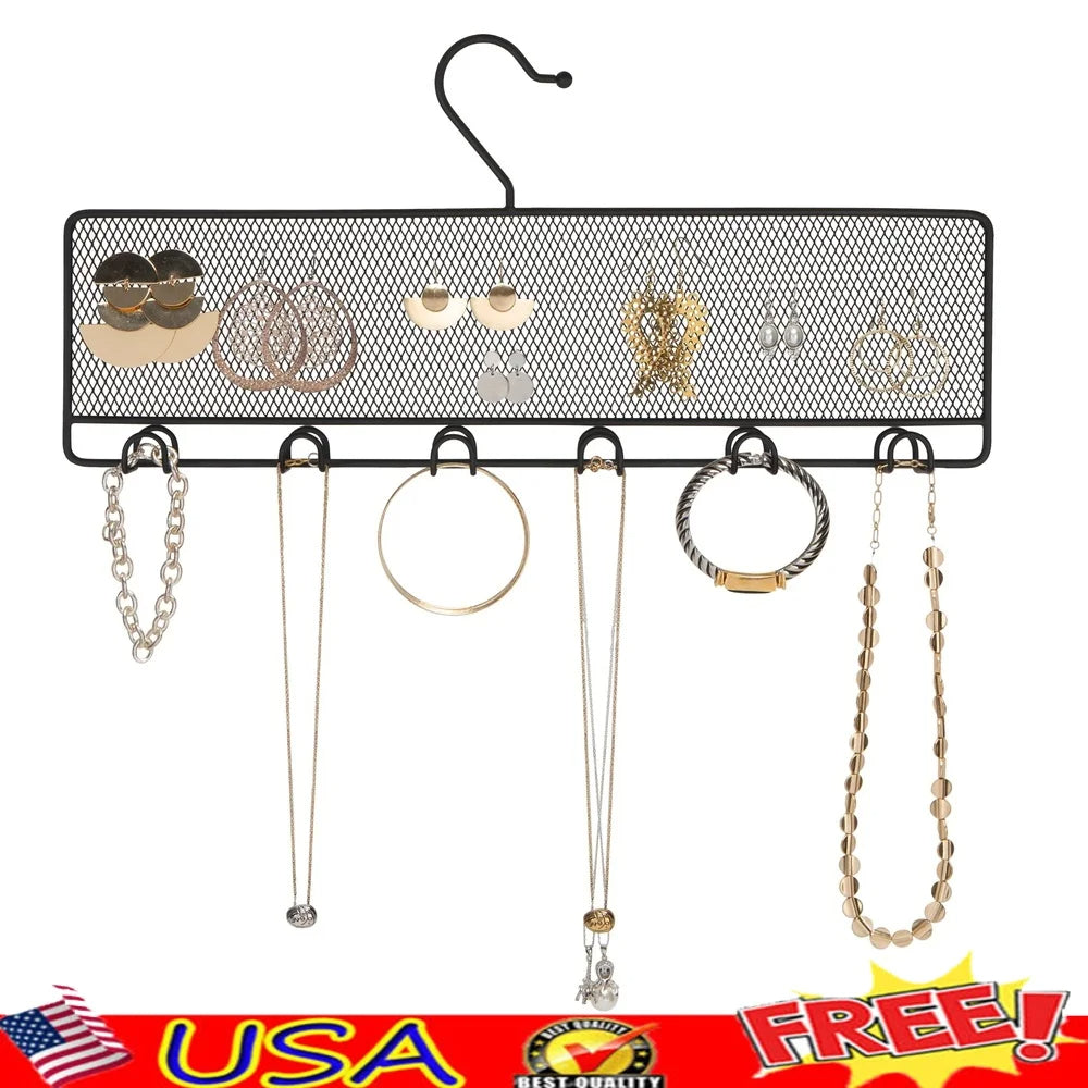 12-Hook Jewelry Rack for Necklaces Bracelets
