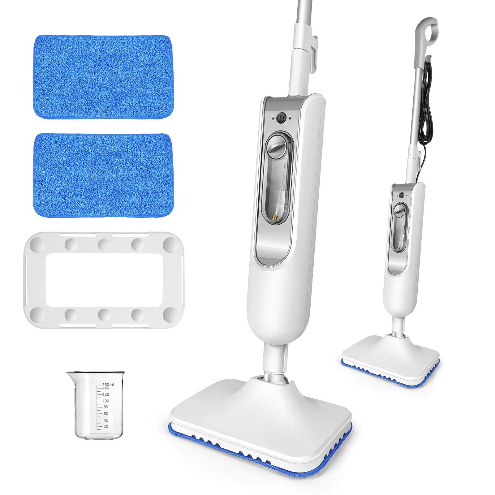 12-in-1 Electric Steam Mop 400ML Handheld Steam Cleaner for Floors