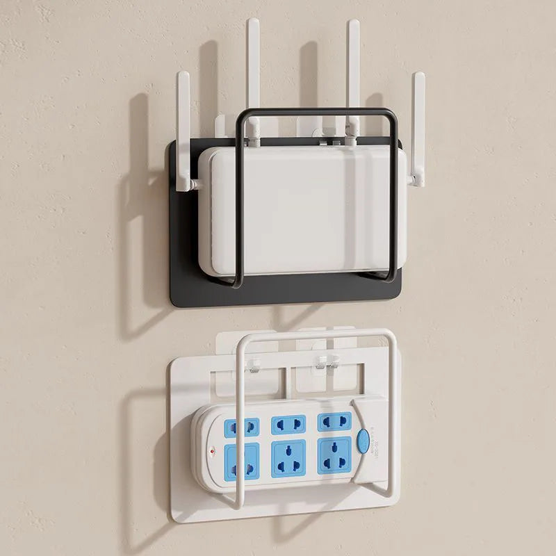 Cable Management Design Wall Mount Router Stand (Black)