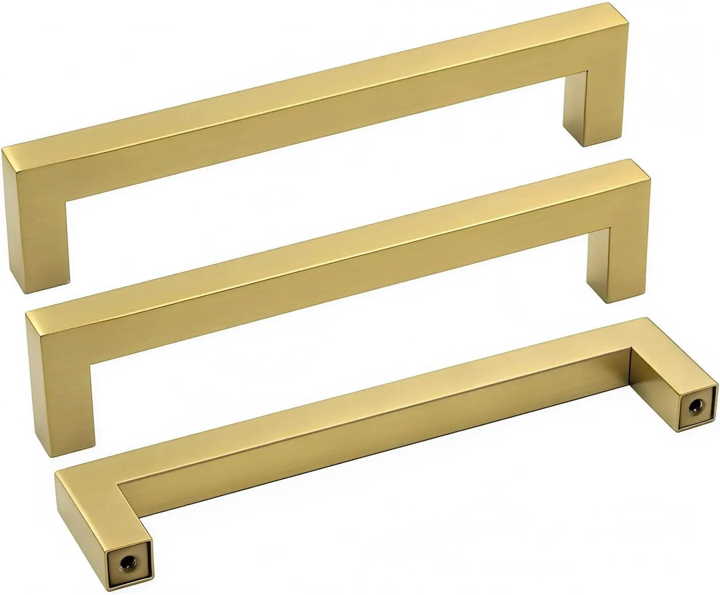 Modern Gold Kitchen Cabinet Hardware 5 Inch Brass Drawer Pulls (25 Pack)