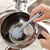 3-Pack Plum Blossom Stainless Steel Scrub Brushes (Chocolate Brown)