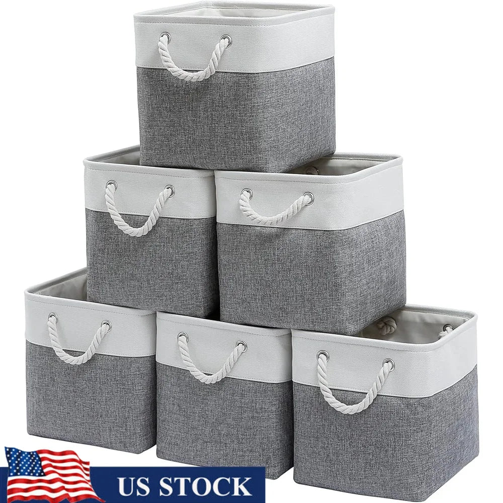 Fabric Storage Bins 11-Inch (Set of 6)