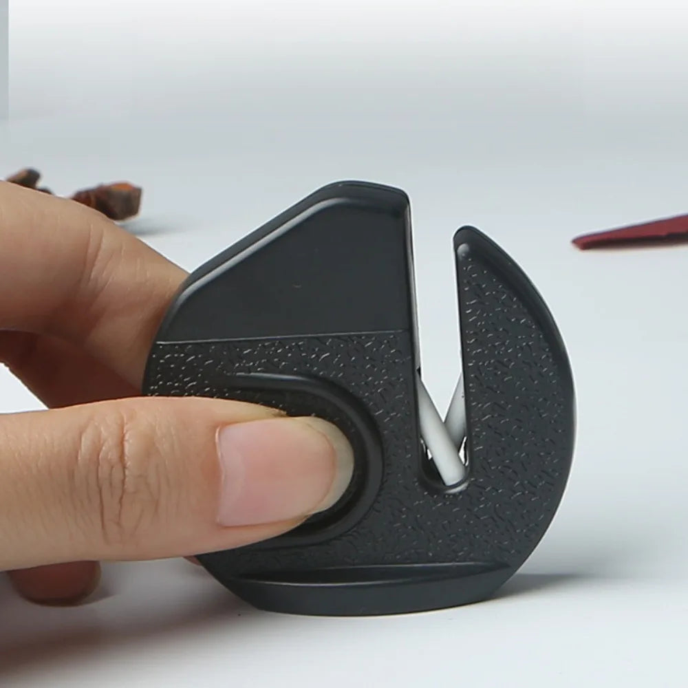 Portable Manual Knife Sharpener with Non-Slip Grip – Compact Kitchen Sharpening Tool for Home, Camping &amp; Outdoor Use