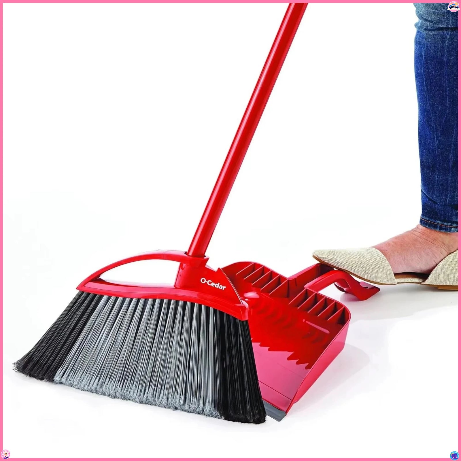 Durable Corner Broom for Hard Floors Lightweight Angled Design