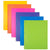 3-Hole Punched Plastic Folders with Pockets, 6-Pack