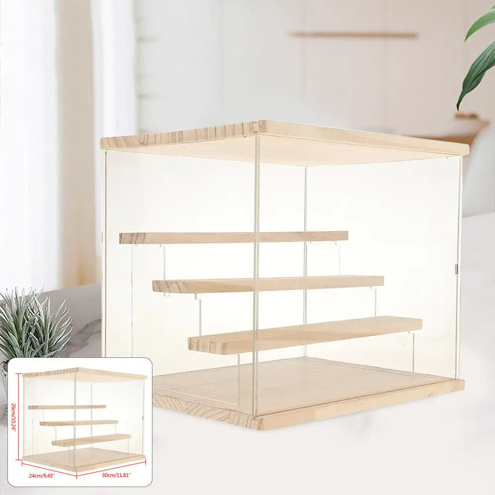Dustproof Acrylic Display Case with Door Countertop Showcase Box