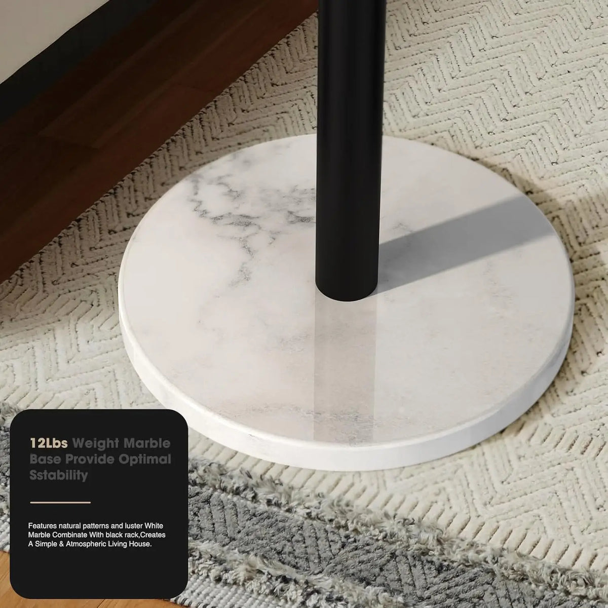 12-Hook Coat Rack Stand with Umbrella Holder Easy Assembly