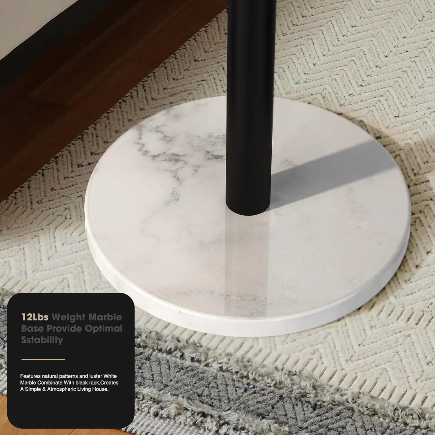 12-Hook Coat Rack Stand with Umbrella Holder Easy Assembly