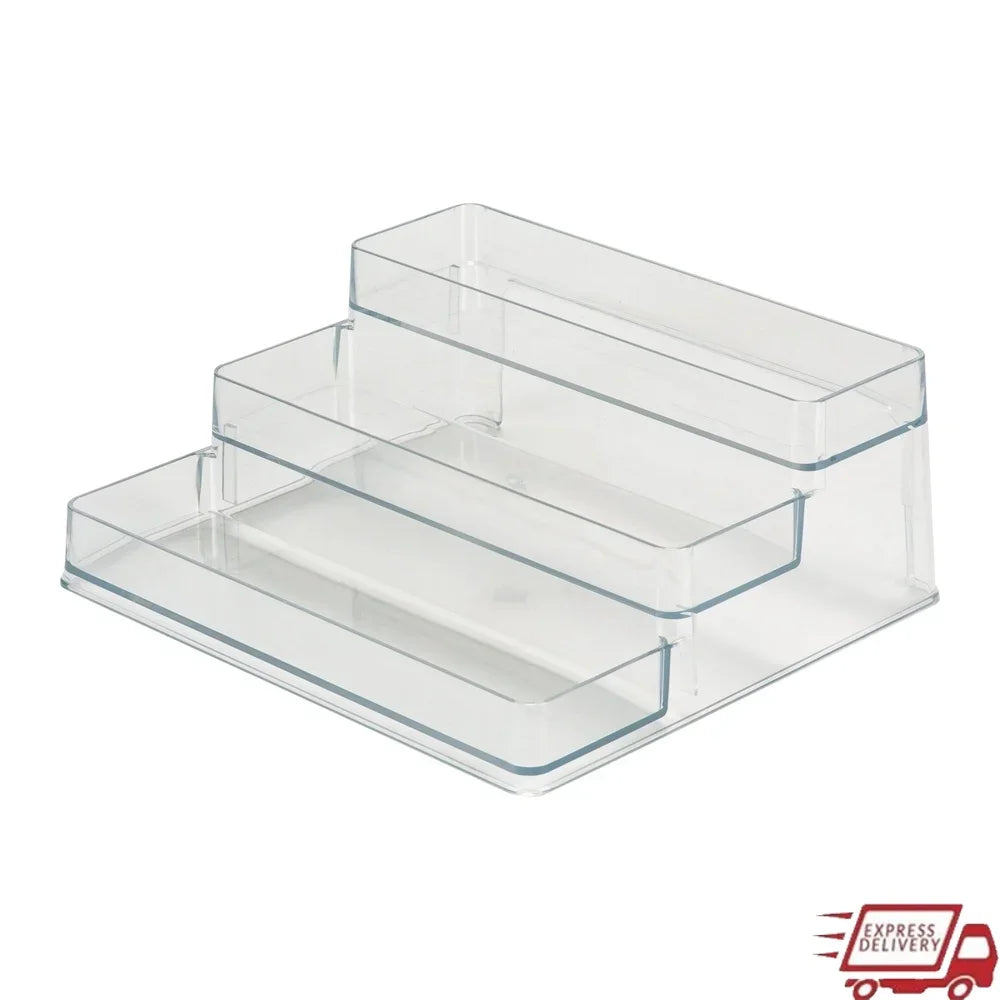 Durable 3-Tier Clear Organizer Kitchen Spice Rack