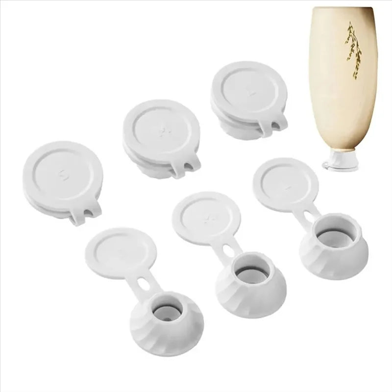 3-Pack Plastic Bottle Caps, Leakproof Inverted Bottle Lids for Shampoo, Shower Gel, Lotion &amp; Kitchen Spice Bottles, Replacement Flip-Top Caps