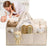 Portable Baby Diaper Caddy with Handle Plush Toy & Nappy Storage Organizer (Beige)